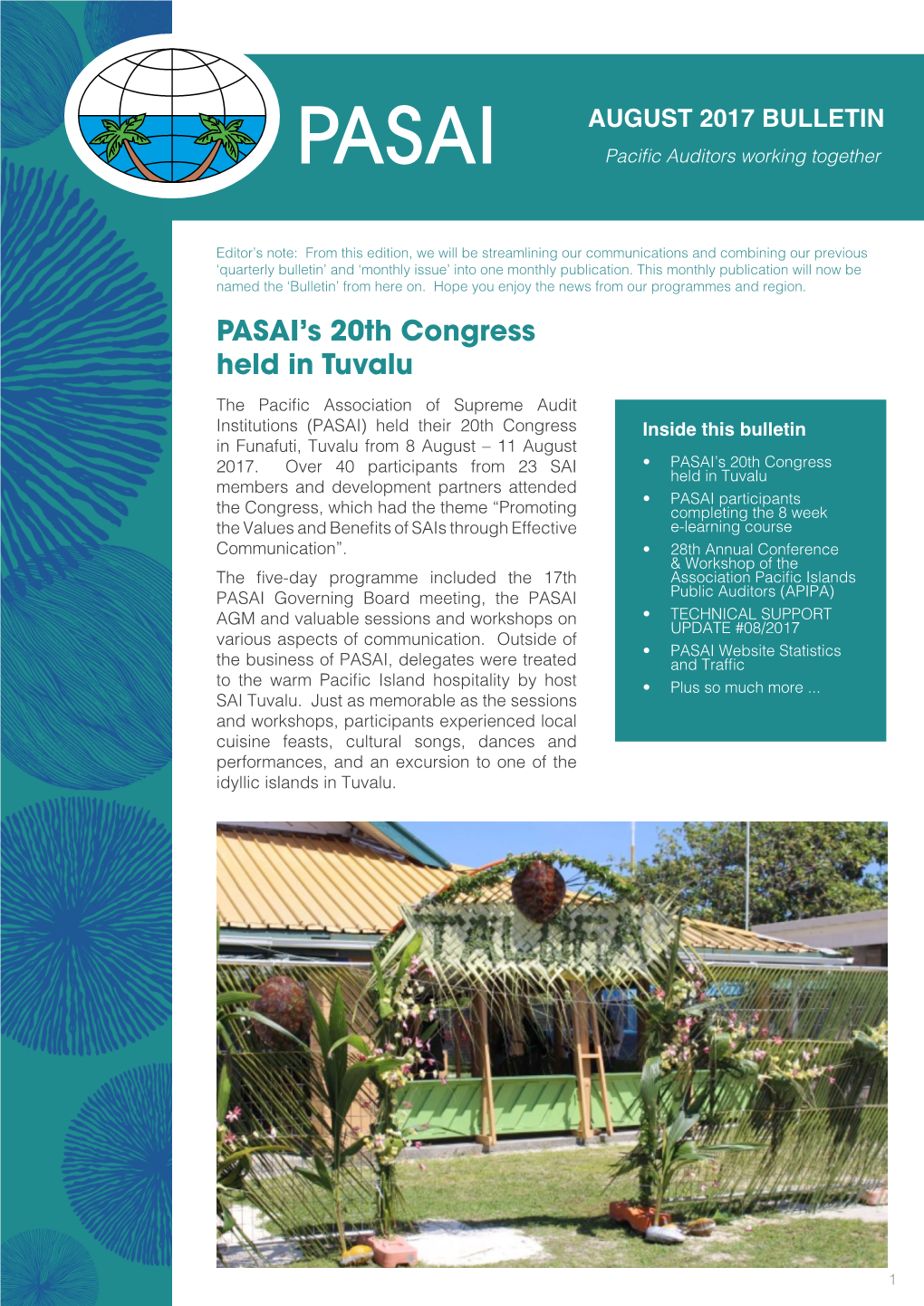 PASAI's 20Th Congress Held in Tuvalu