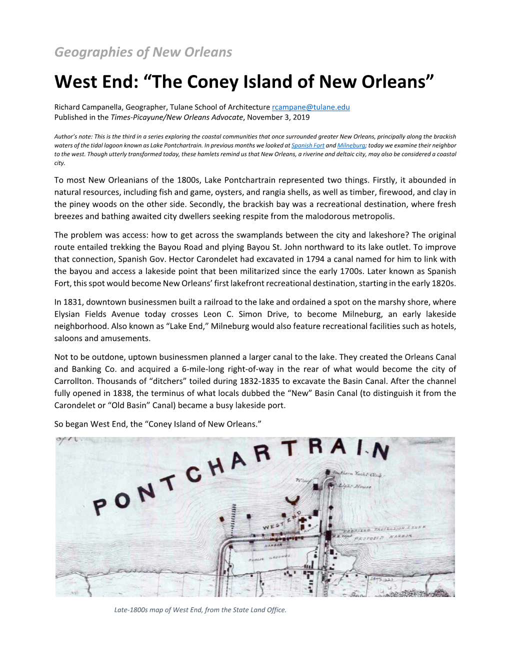 West End: “The Coney Island of New Orleans”