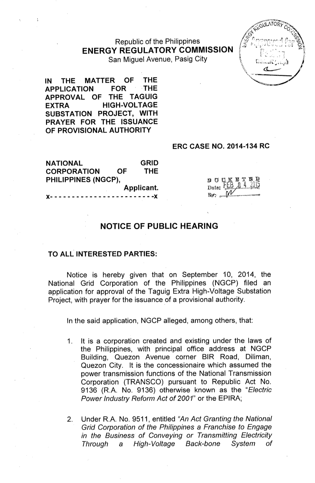 NPH, ERC Case No. 2014-134 RC.Pdf