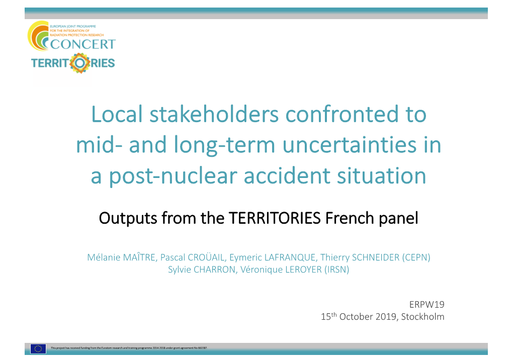 And Long-Term Uncertainties in a Post-Nuclear Accident Situation