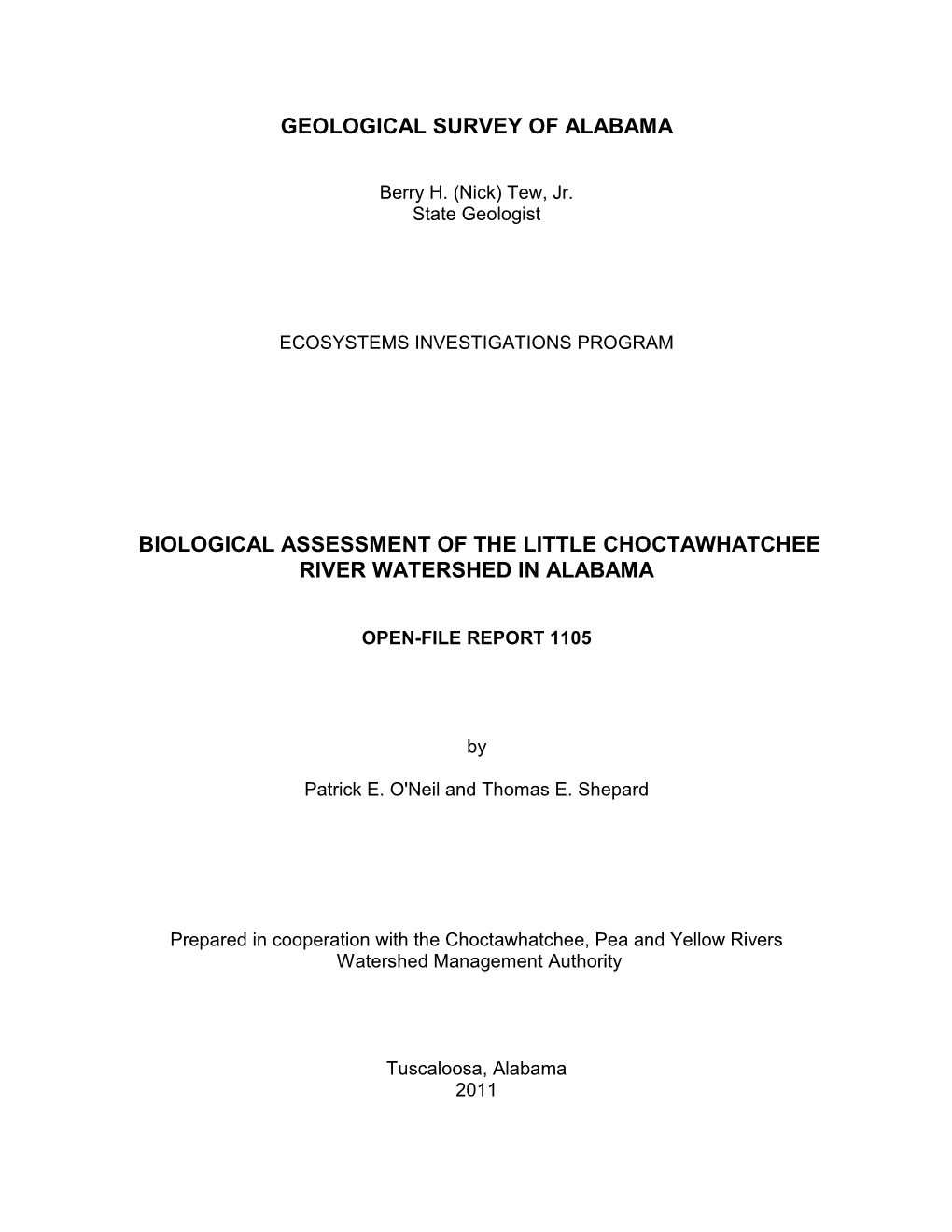 Geological Survey of Alabama Biological