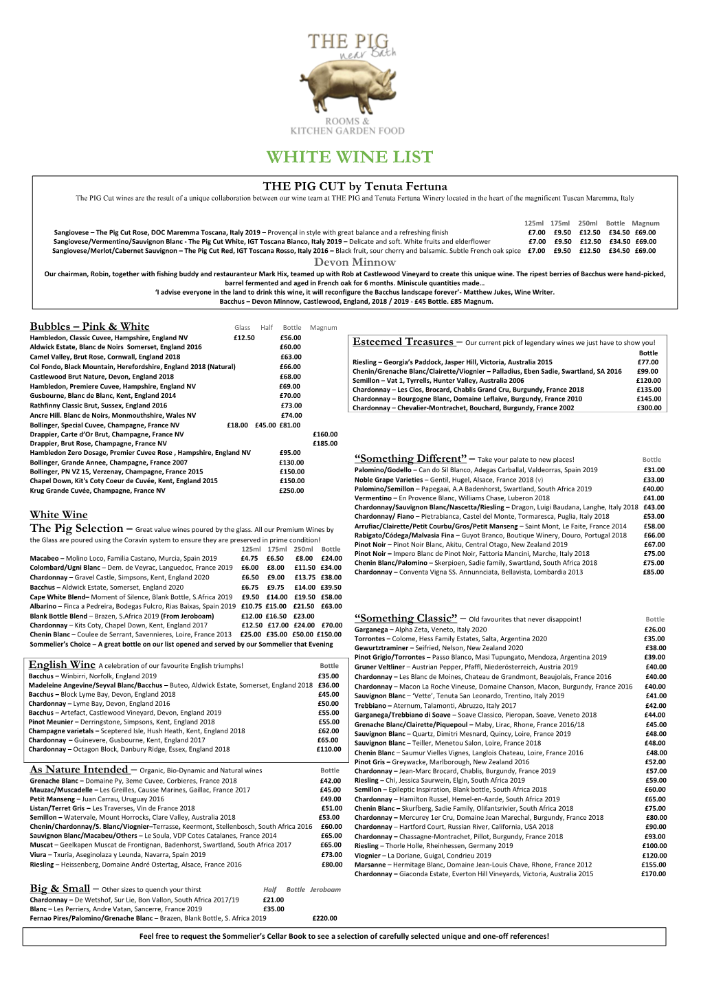 White Wine List