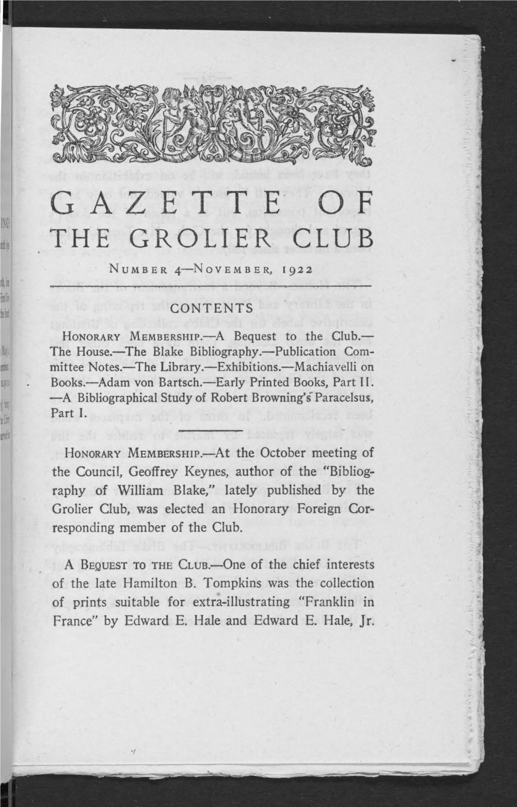 Gazette of the Grolier Club