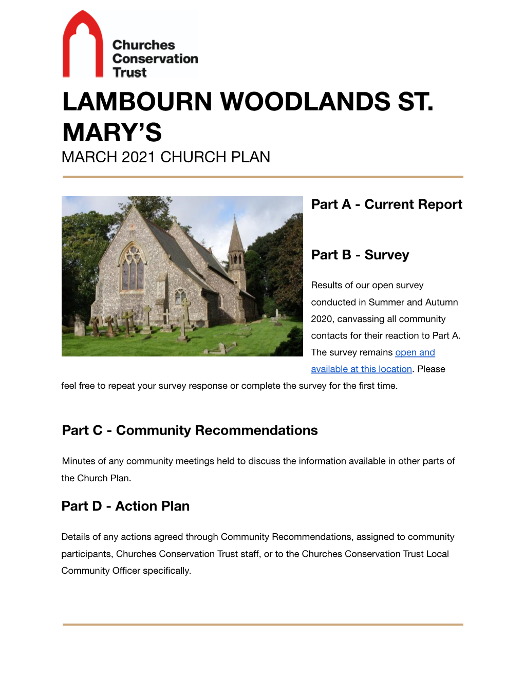 Lambourn Woodlands Church Plan