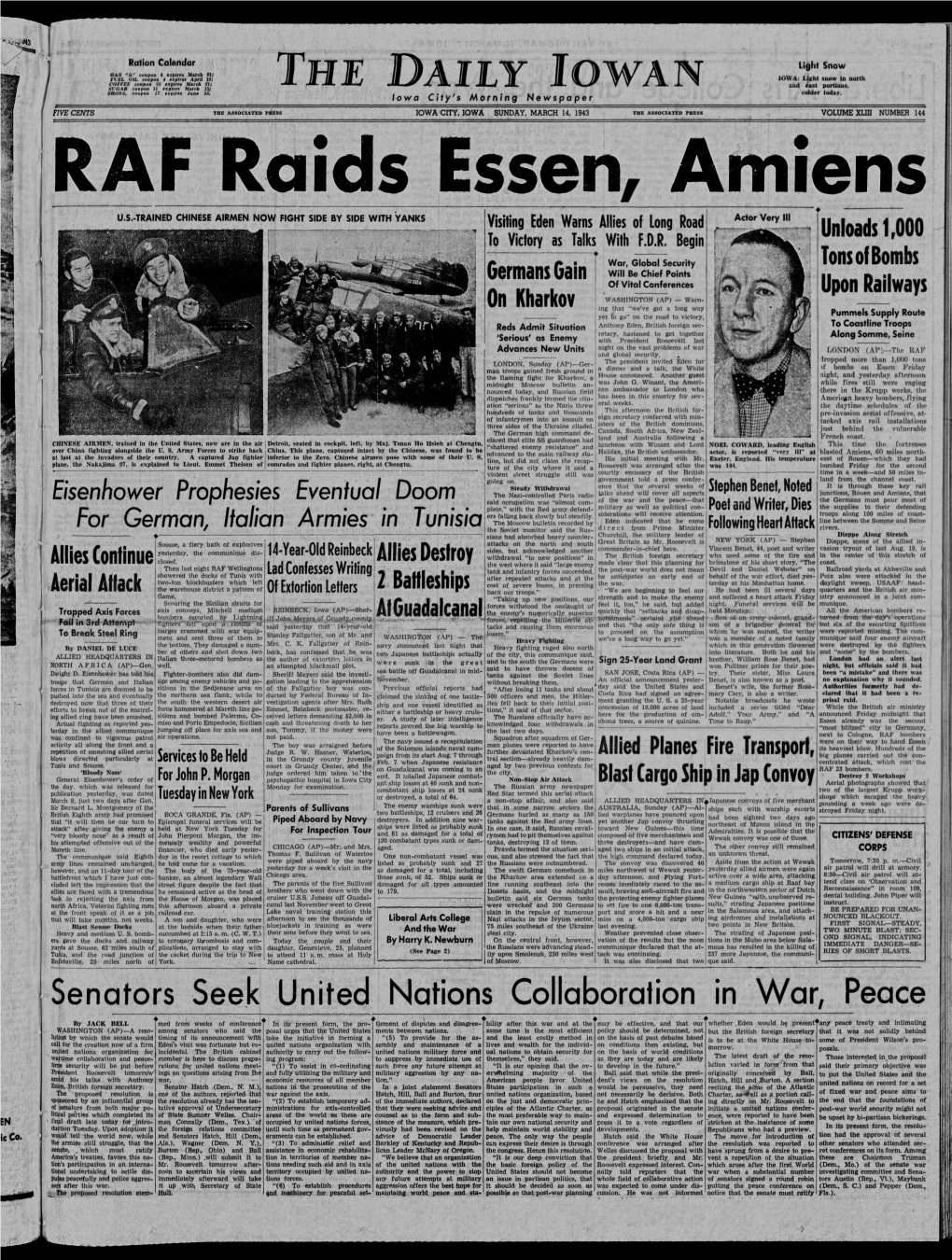 Daily Iowan (Iowa City, Iowa), 1943-03-14