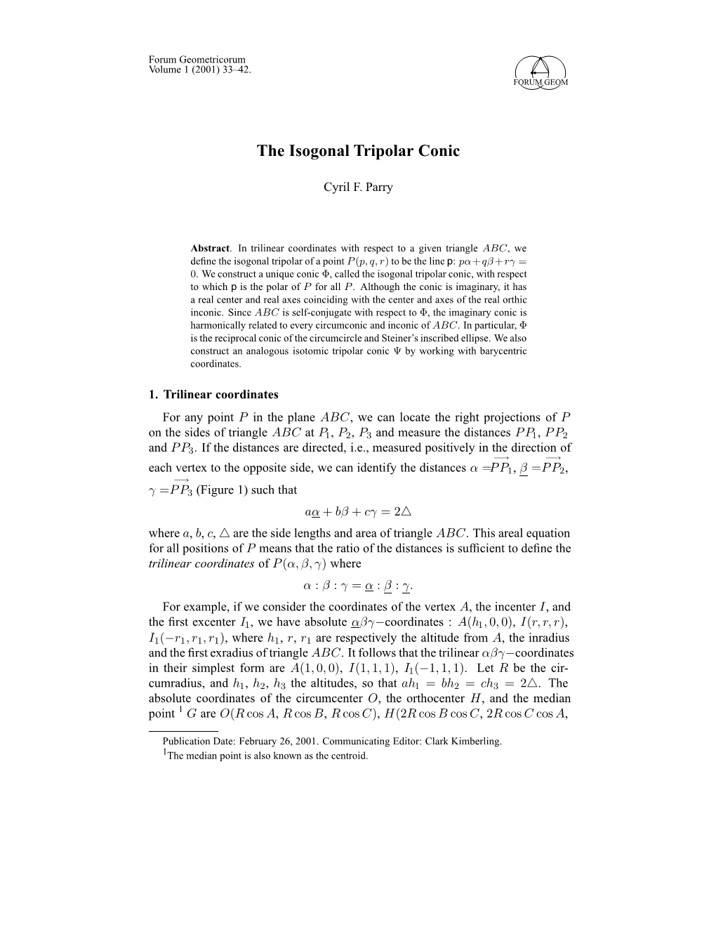 The Isogonal Tripolar Conic