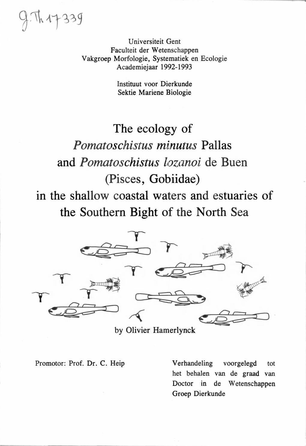 The Ecology of Pomatoschistus Pallas and Pomatoschistusde Buen