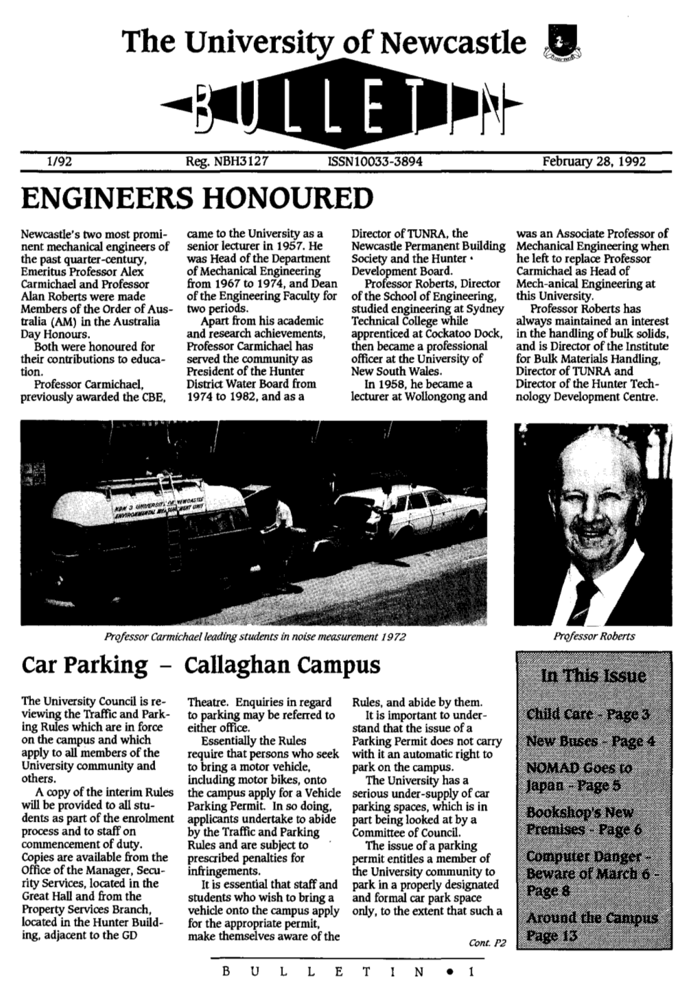 The University of Newcastle Bulletin, No. 1, February 28, 1992