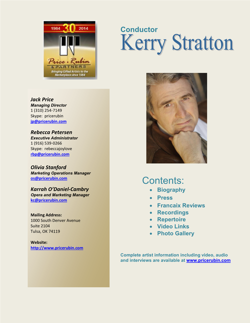 Kerry Stratton – Biography