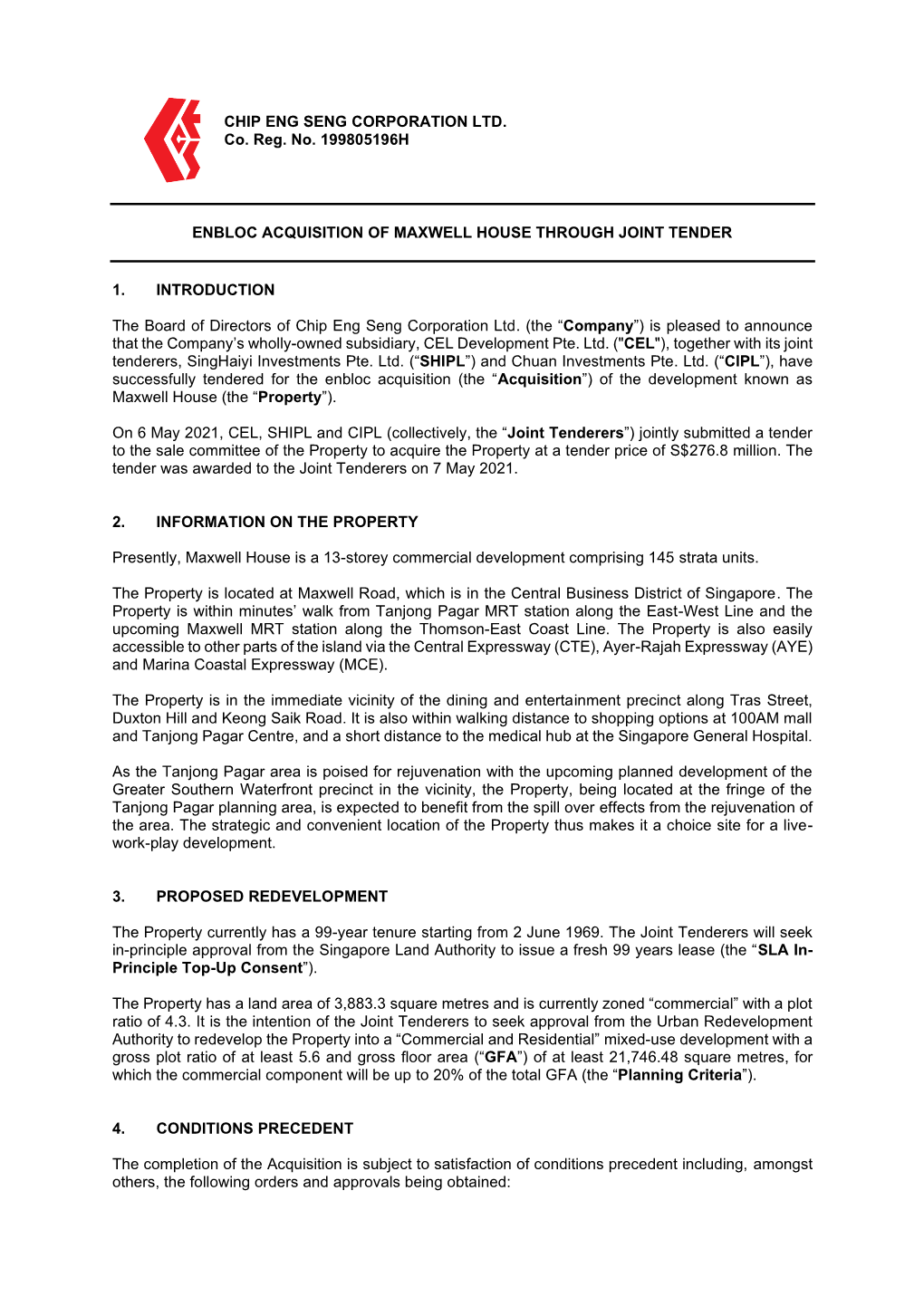 Maxwell House Through Joint Tender