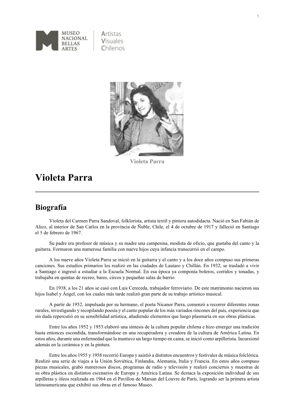 Violeta Parra Violeta Parra