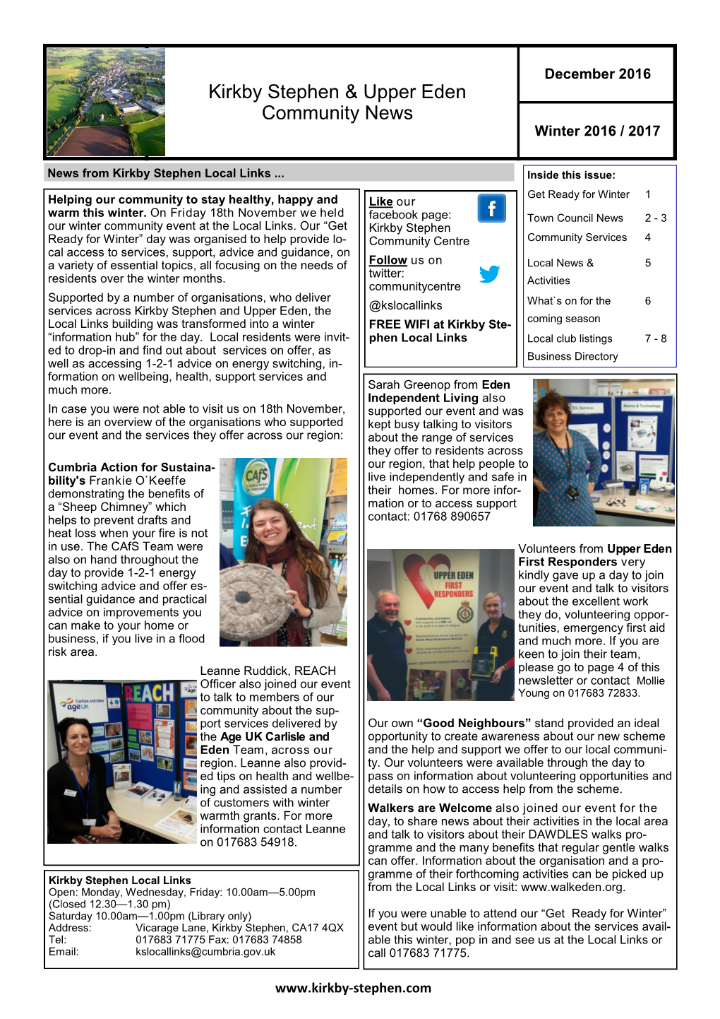 Kirkby Stephen & Upper Eden Community News