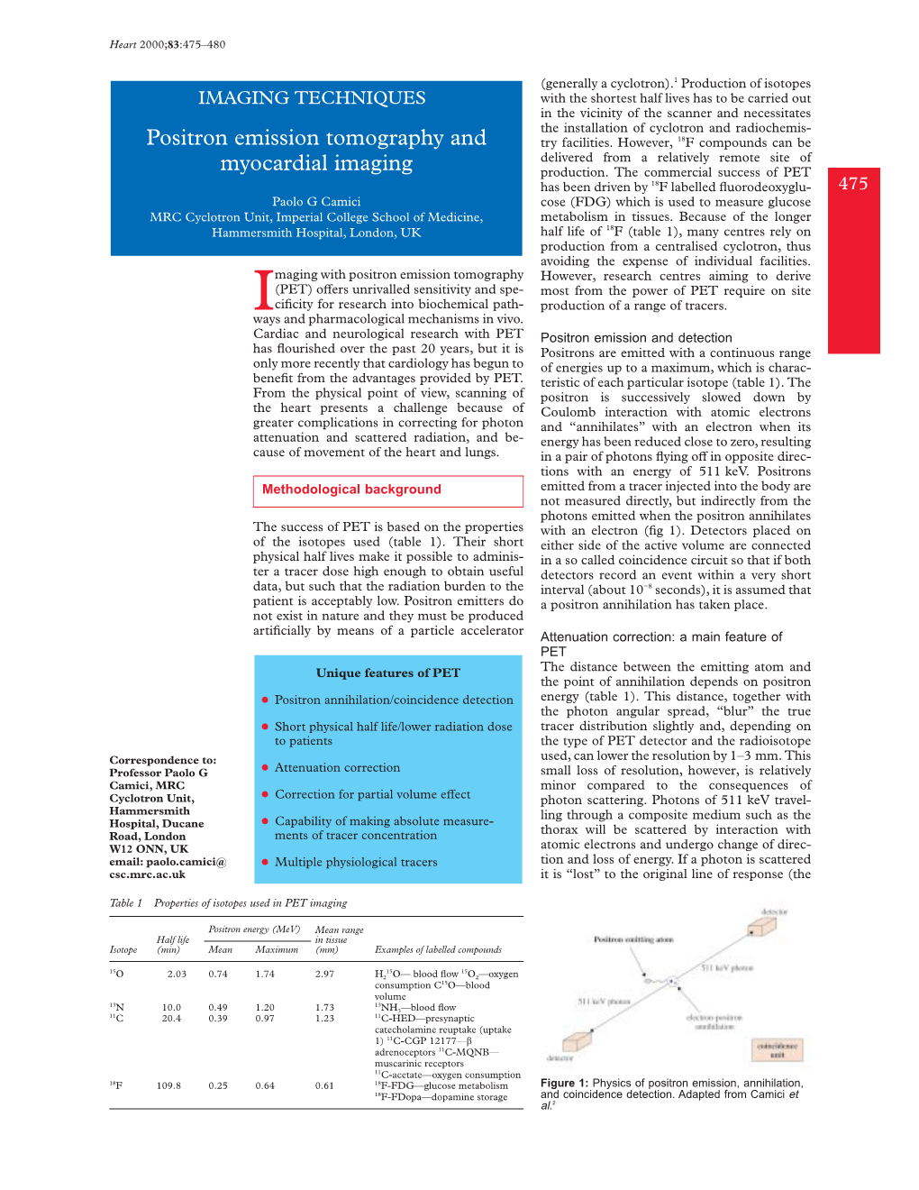 Positron Emission Tomography and Myocardial Imaging