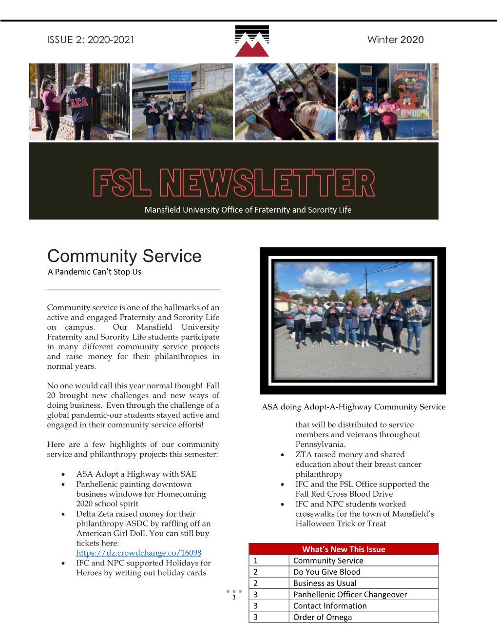 Winter 2020 Newsletter