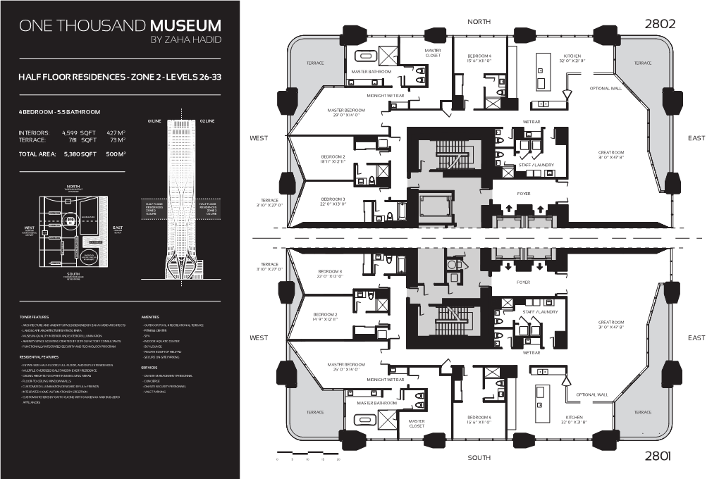 Half Floor Residences - Zone 2 - Levels 26-33