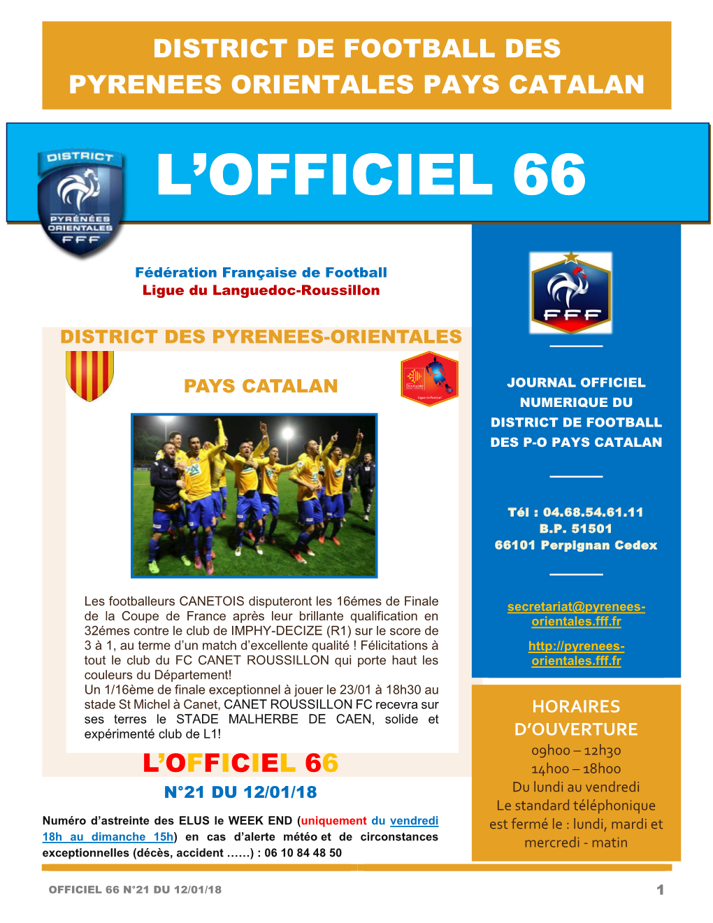 District De Football Des Pyrenees Orientales Pays Catalan