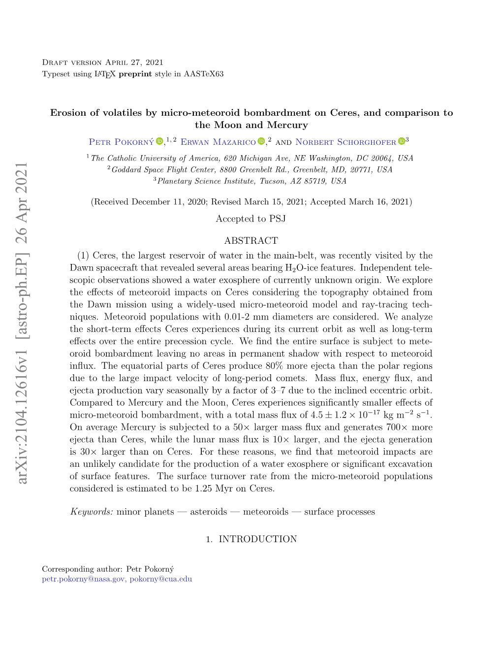 Erosion of Volatiles by Micro-Meteoroid Bombardment On