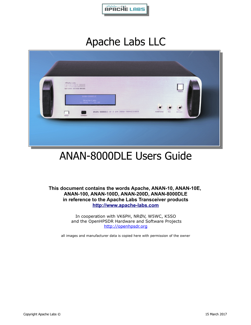 ANAN-8000DLE Users Guide