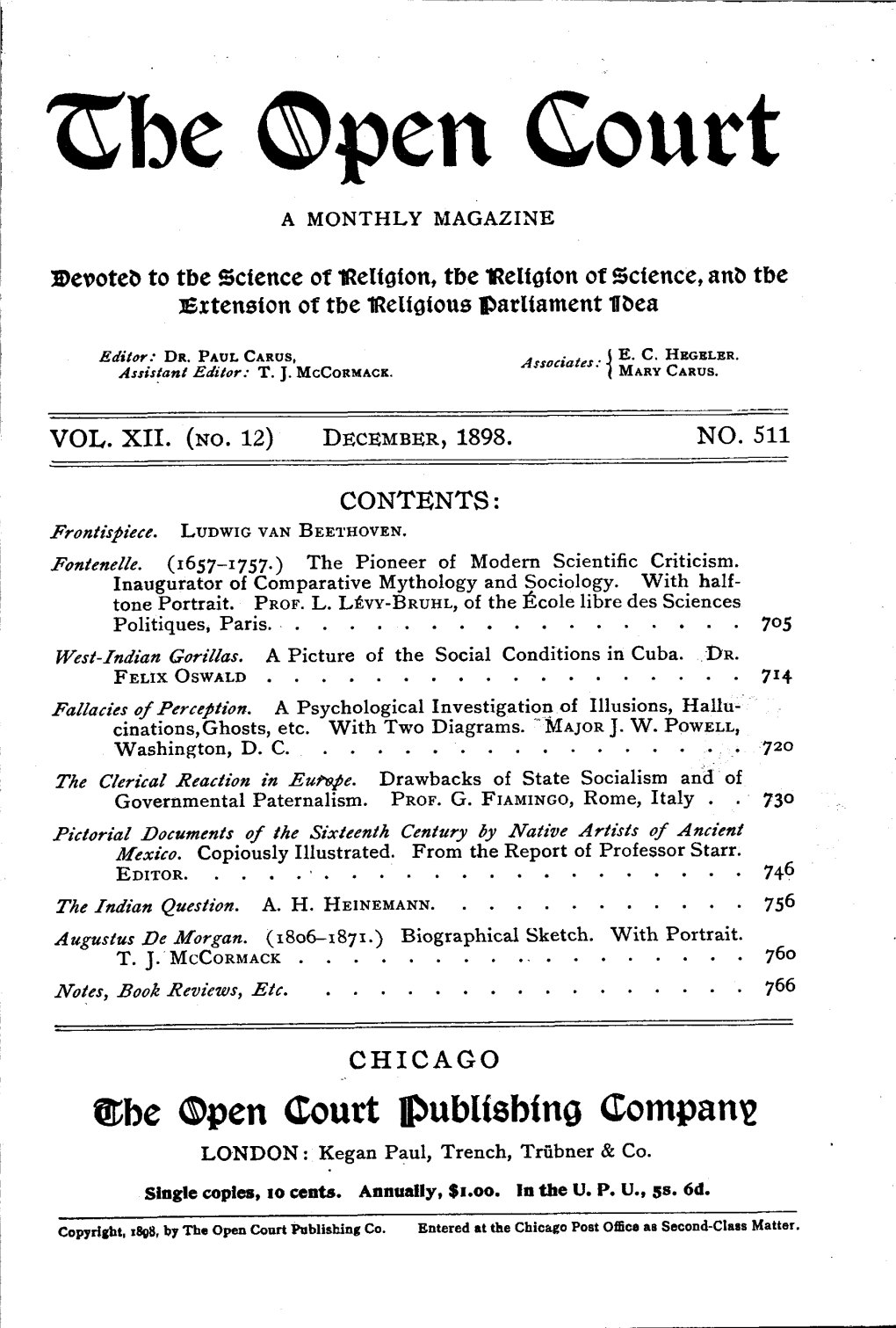 Fontenelle. (1657-1757.) the Pioneer of Modern Scientific Criticism