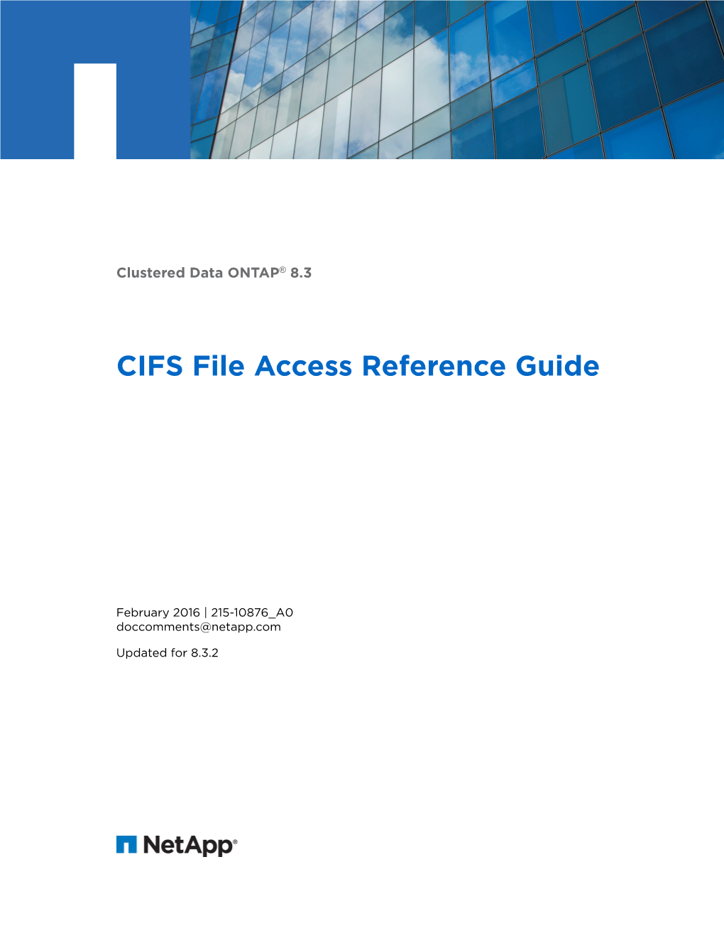 Clustered Data ONTAP 8.3 CIFS File Access Reference Guide