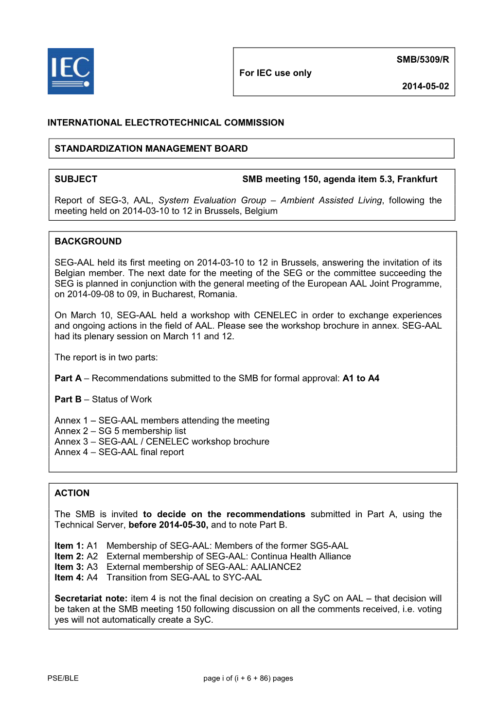 Report on Voting on Document Xx