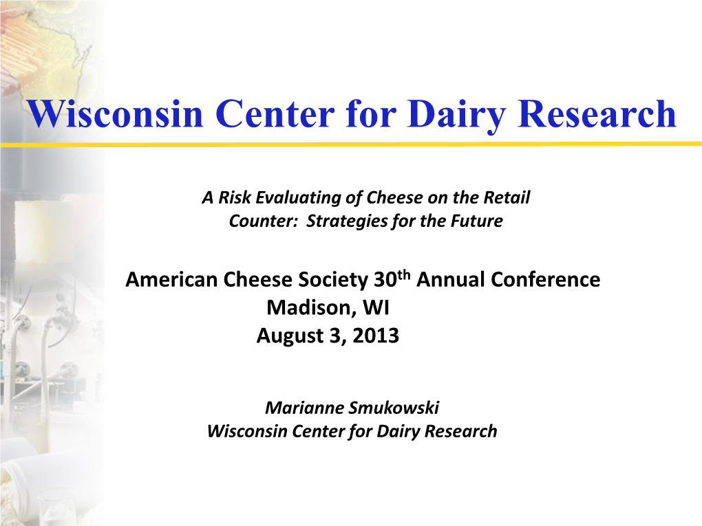 Wisconsin Center for Dairy Research