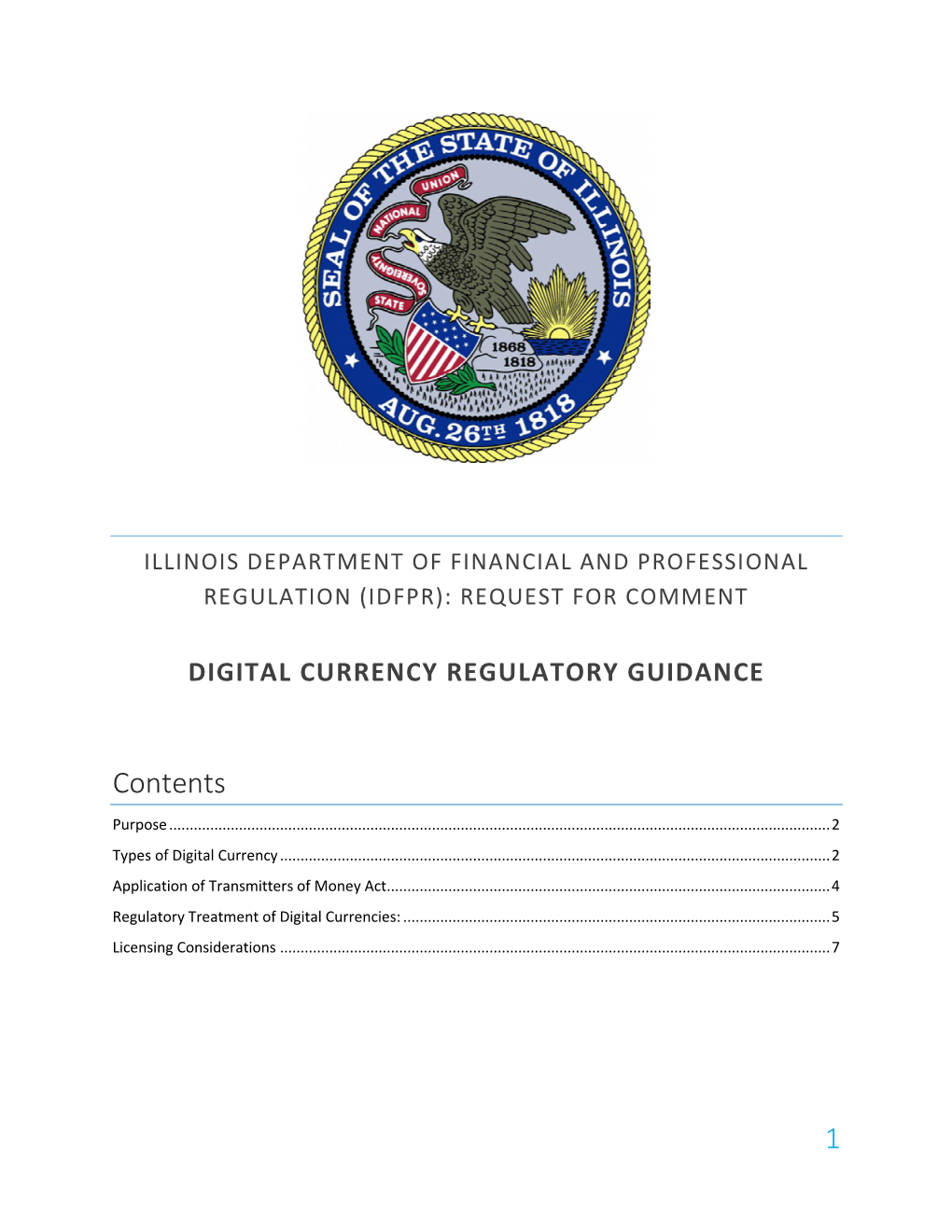 Digital Currency Regulatory Guidance