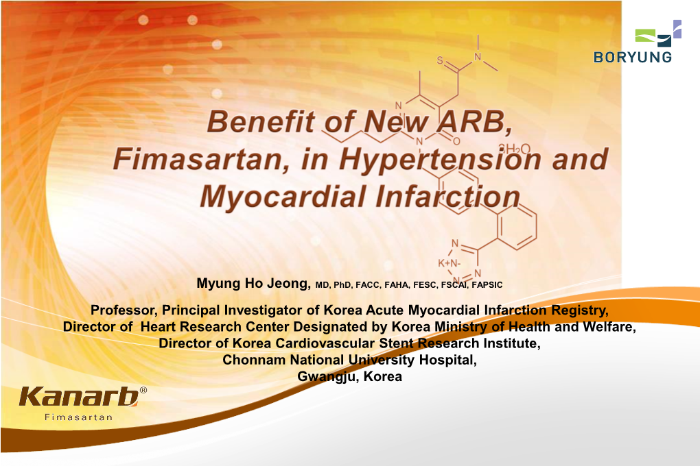 Fimasartan Clinical Trial: Direction for Acute Myocardial Infarction