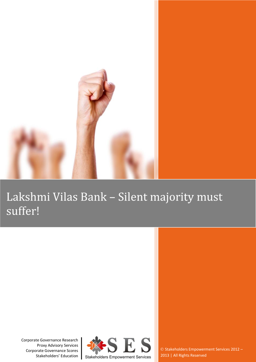 Lakshmi Vilas Bank – Silent Majority Must Suffer!
