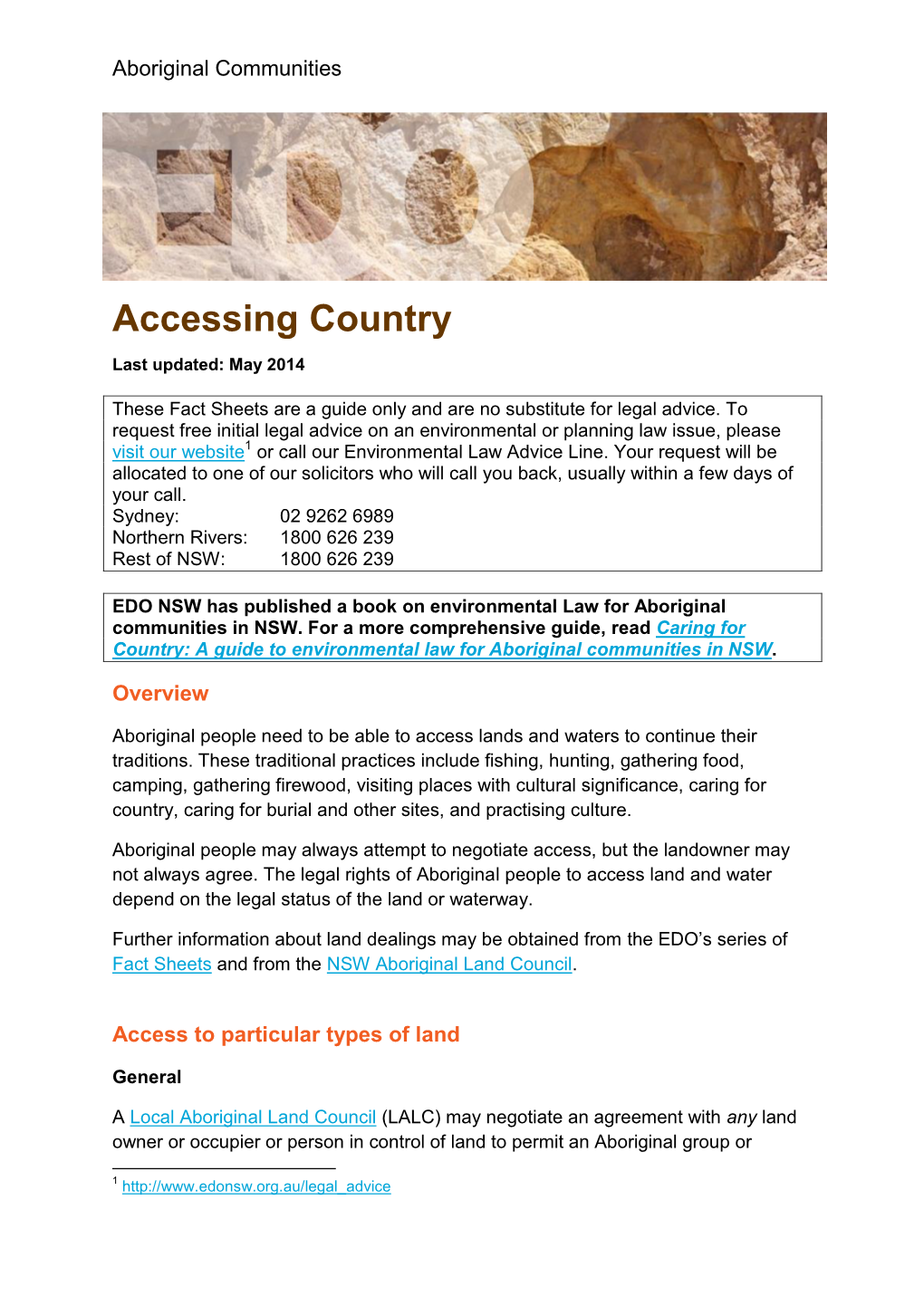 Accessing Country Last Updated: May 2014