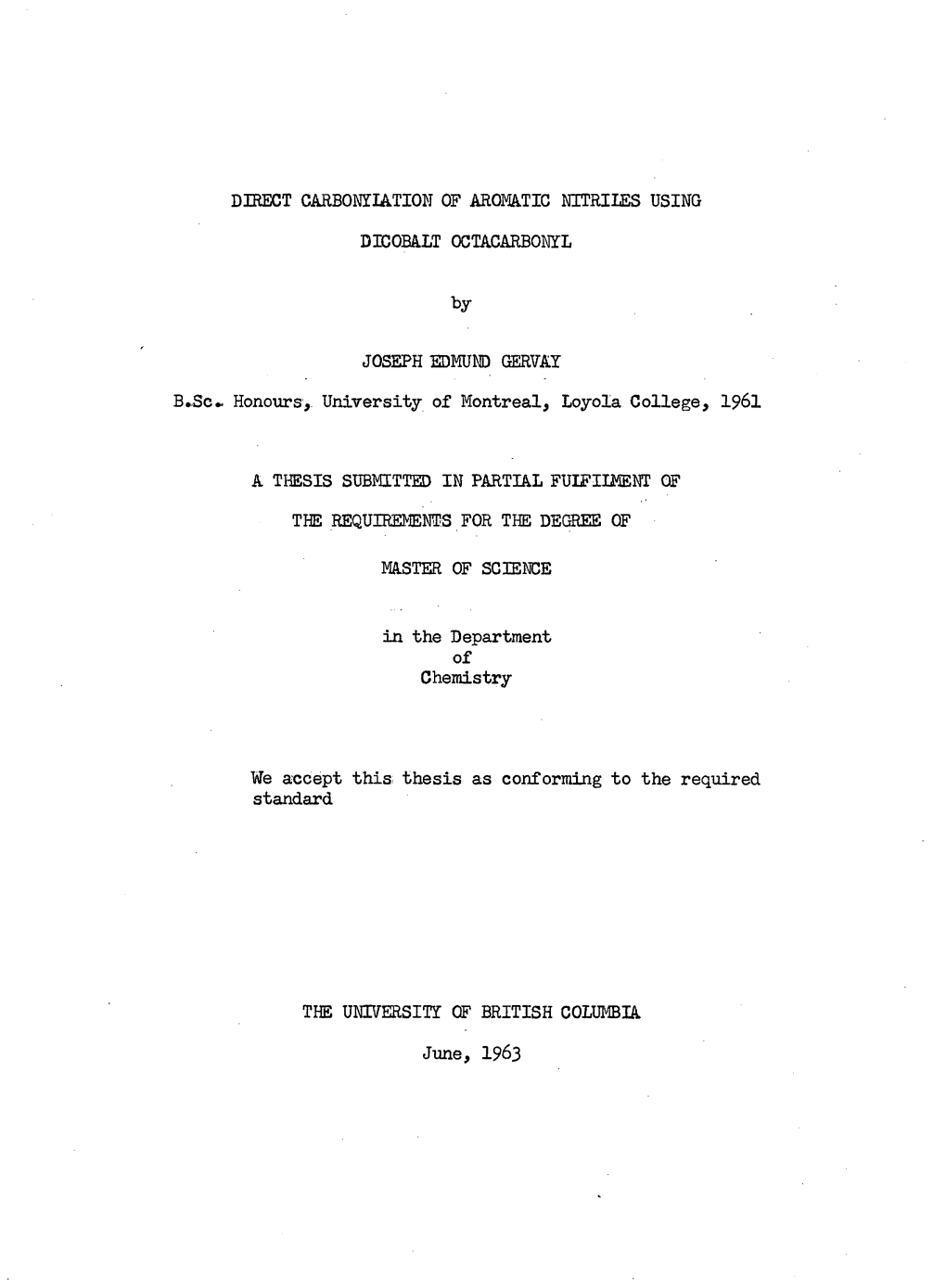 Direct Carboniiatiom of Aromatic Nttriles Using