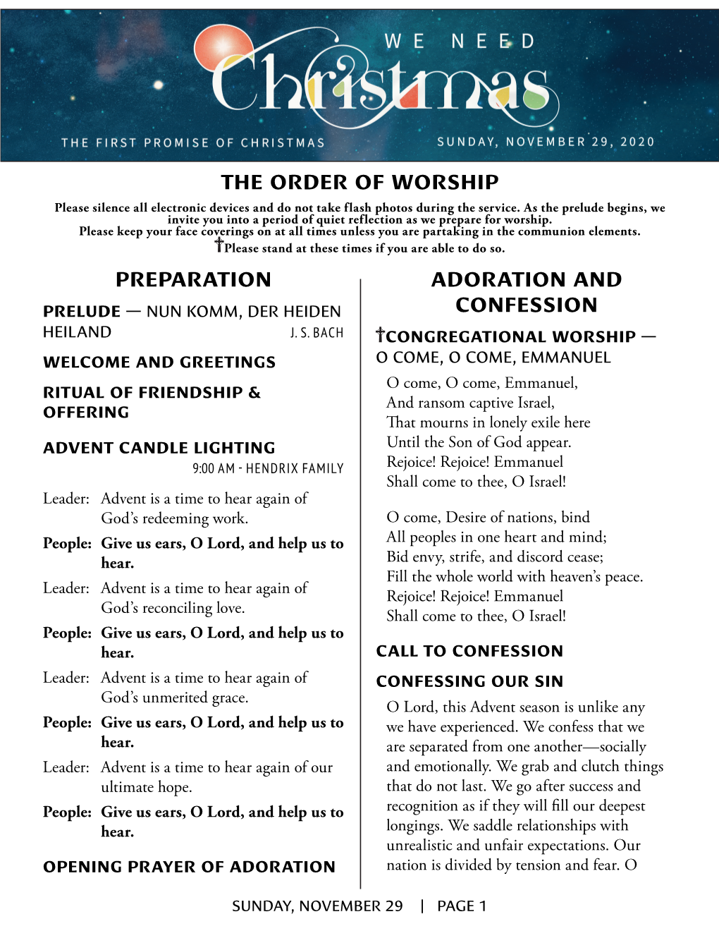 Preparation Adoration and Confession the Order of Worship