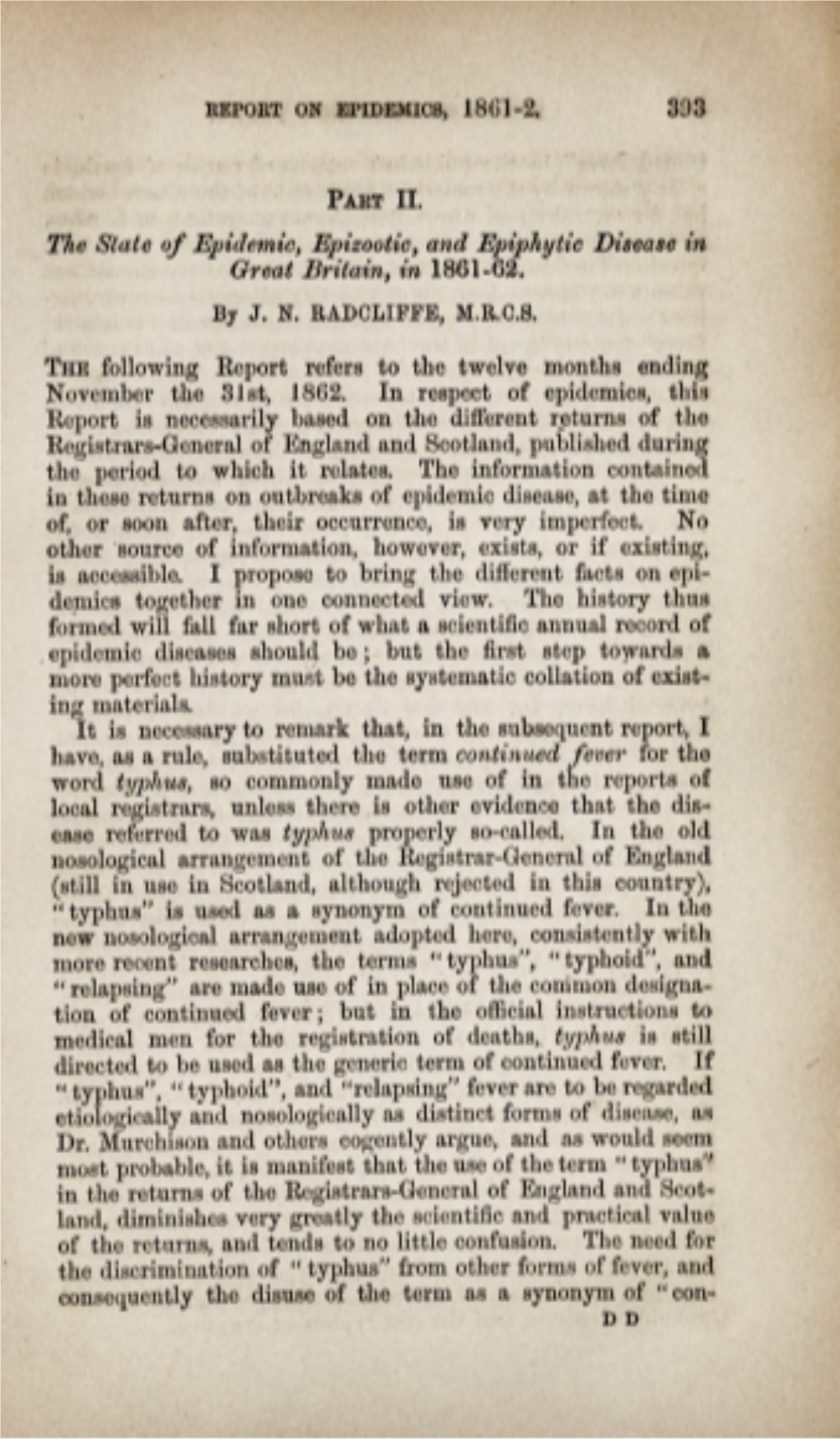 Part II. the State of Epidemic, Epizootic, and Epiphytic Disease In