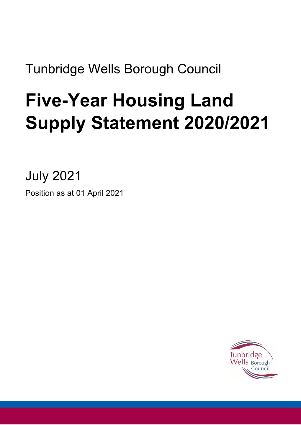 Five-Year Housing Land Supply Statement 2020/2021