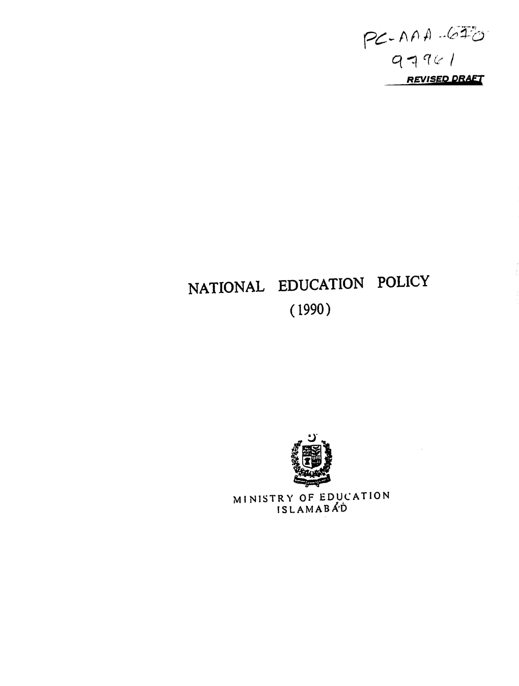 Policy Education National