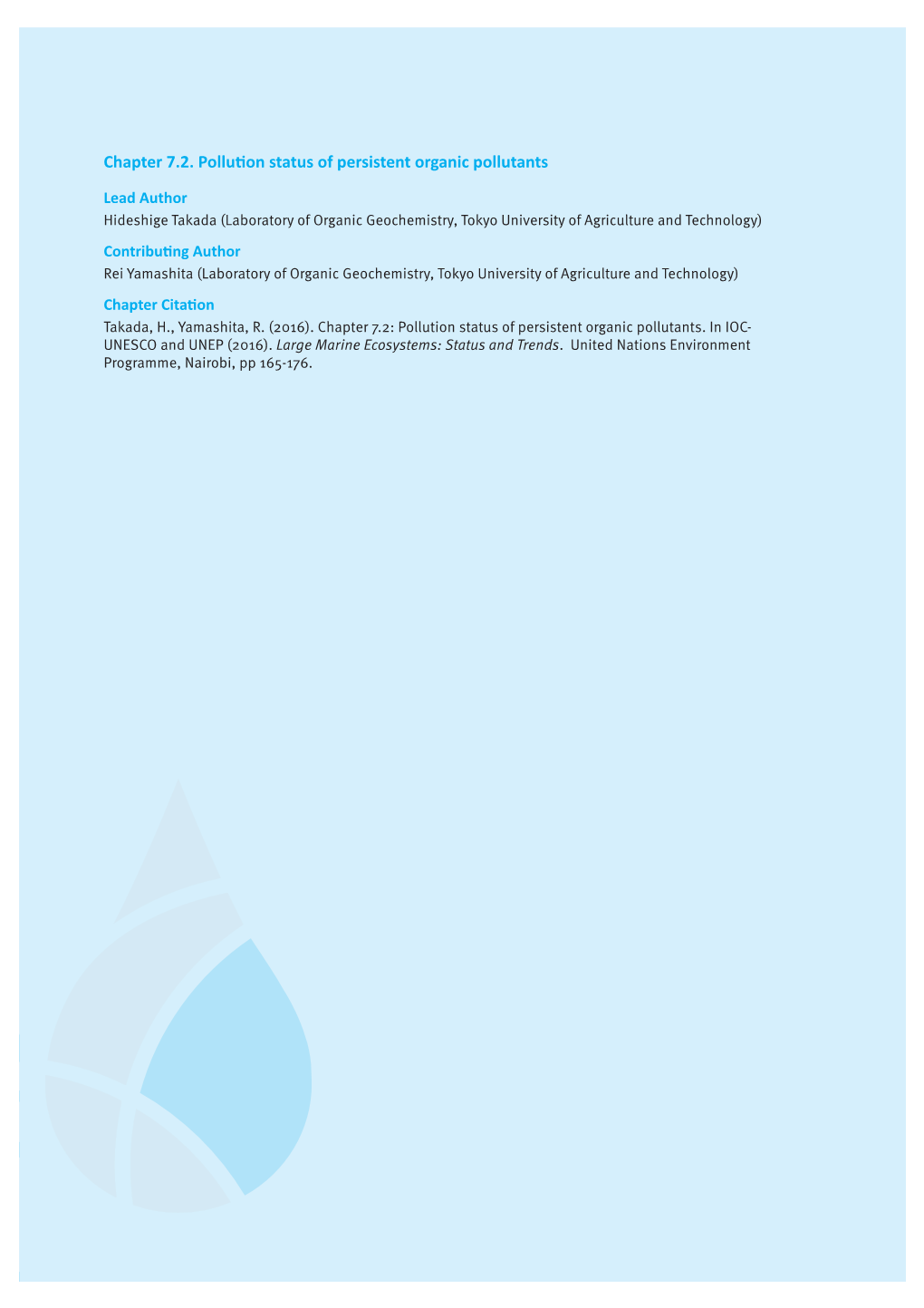 Chapter 7.2. Pollution Status of Persistent