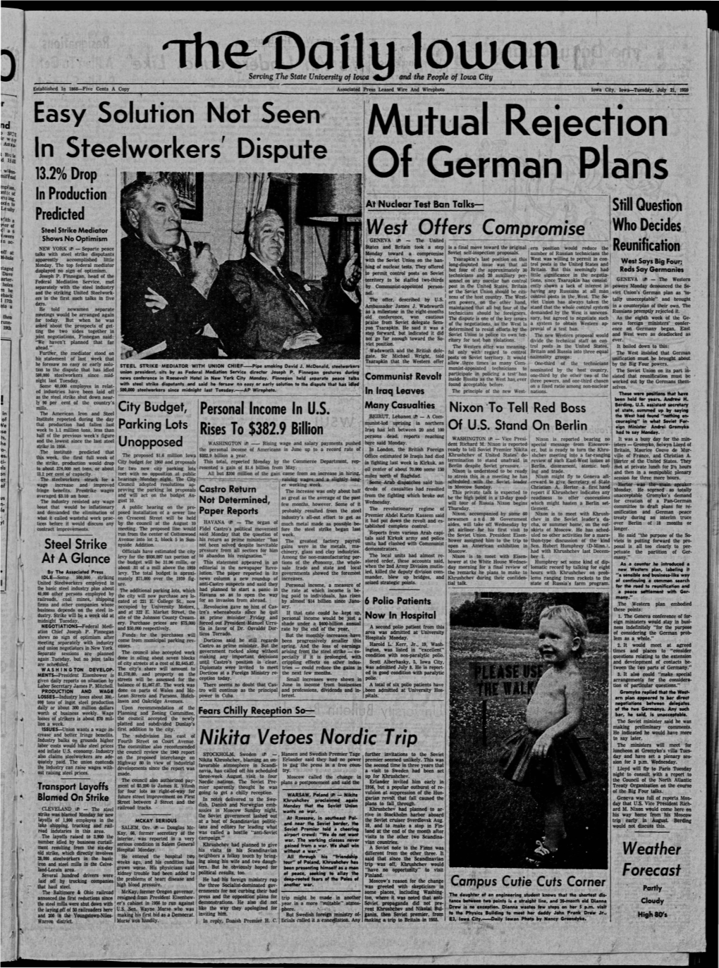 Daily Iowan (Iowa City, Iowa), 1959-07-21