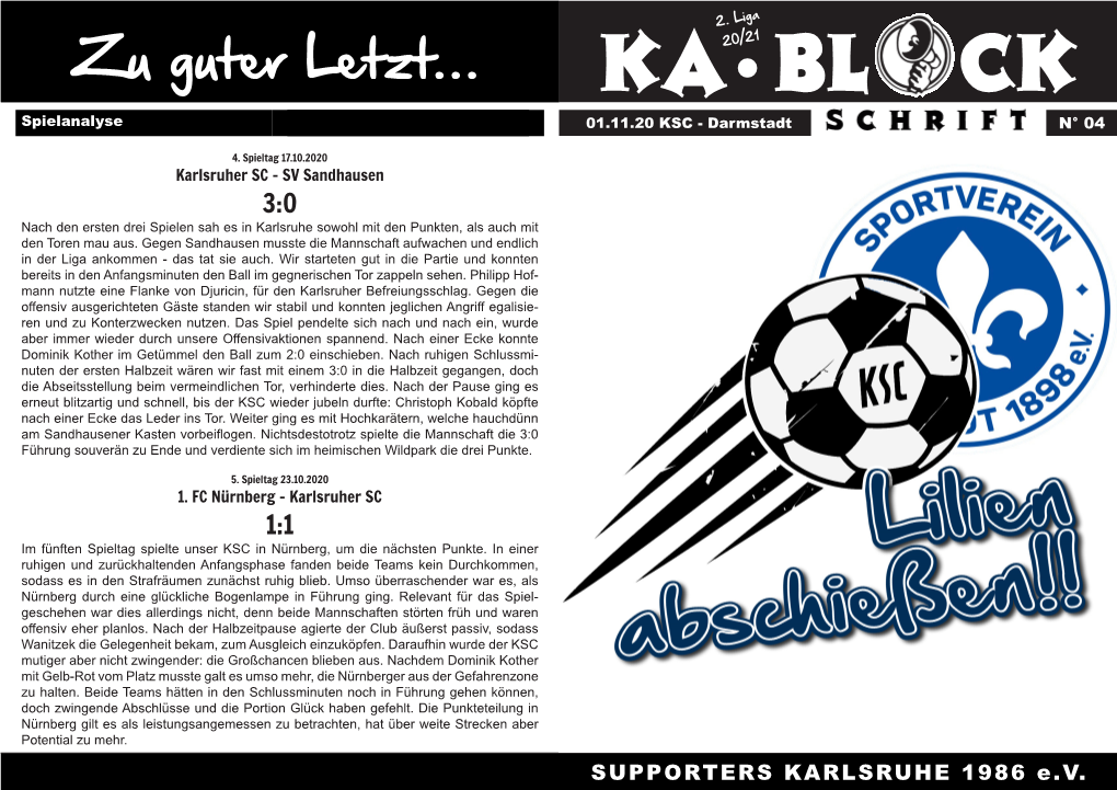 BLOCKSCHRIFT No. 04 – 2. Bundesliga – SV Darmstadt 98