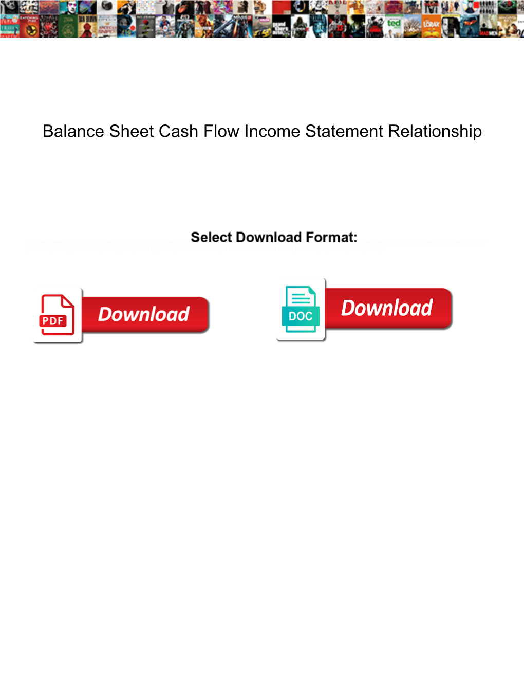 Balance Sheet Cash Flow Income Statement Relationship