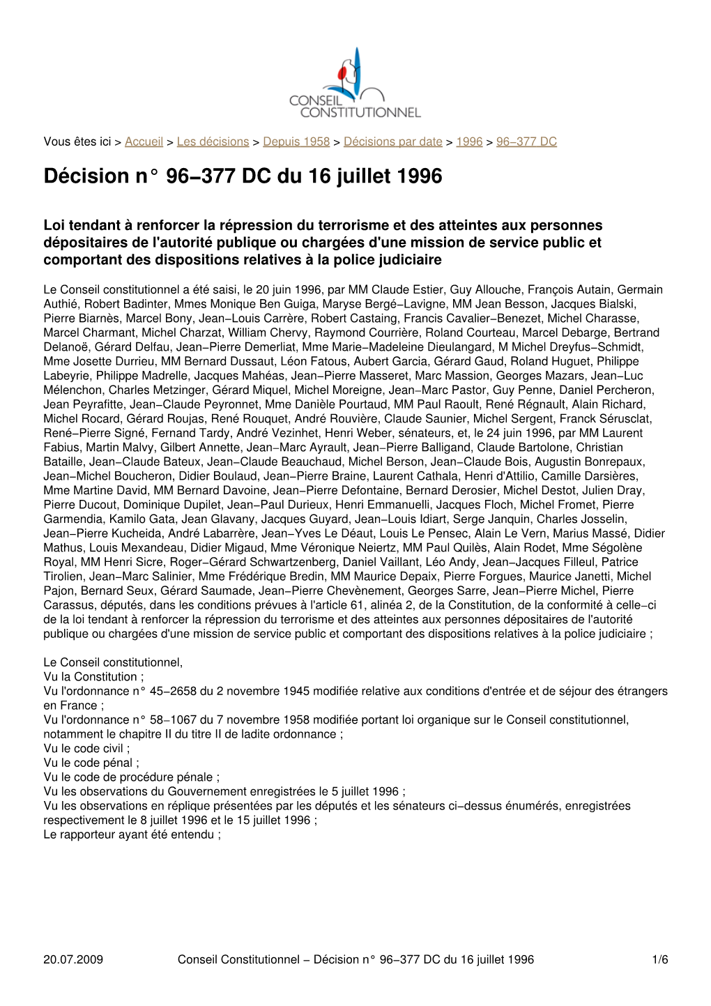 Conseil Constitutionnel