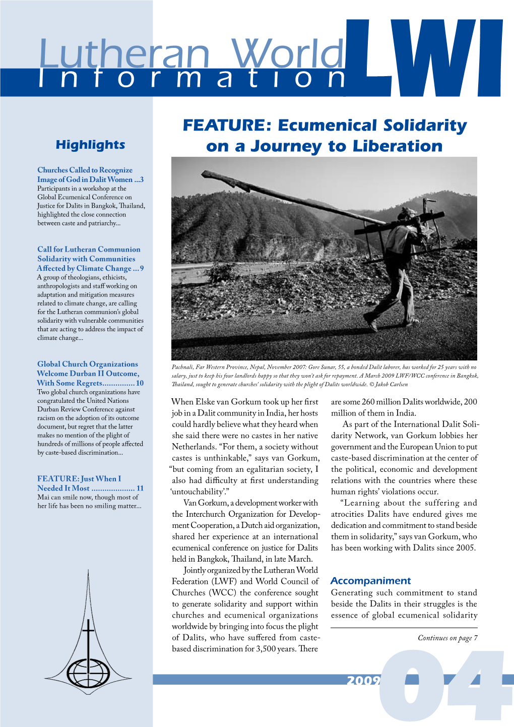Lutheran World Informationlwi FEATURE: Ecumenical Solidarity Highlights on a Journey to Liberation