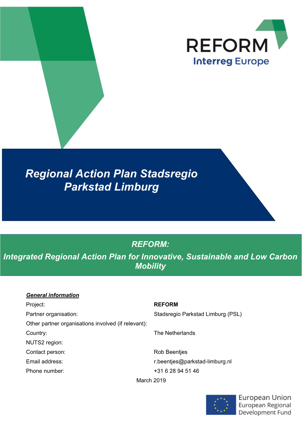 Regional Action Plan Stadsregio Parkstad Limburg 2