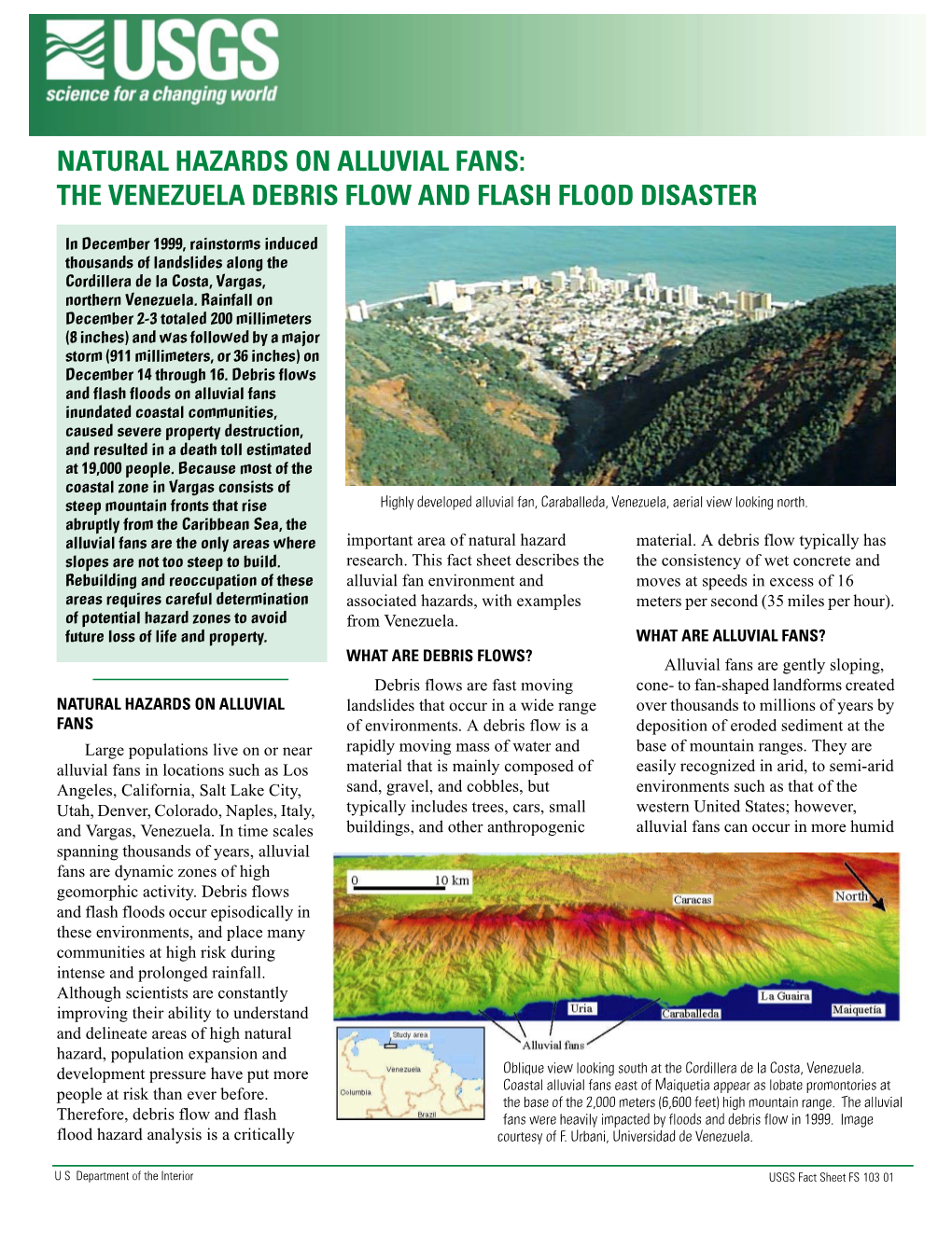 The Venezuela Debris Flow and Flash Flood Disaster