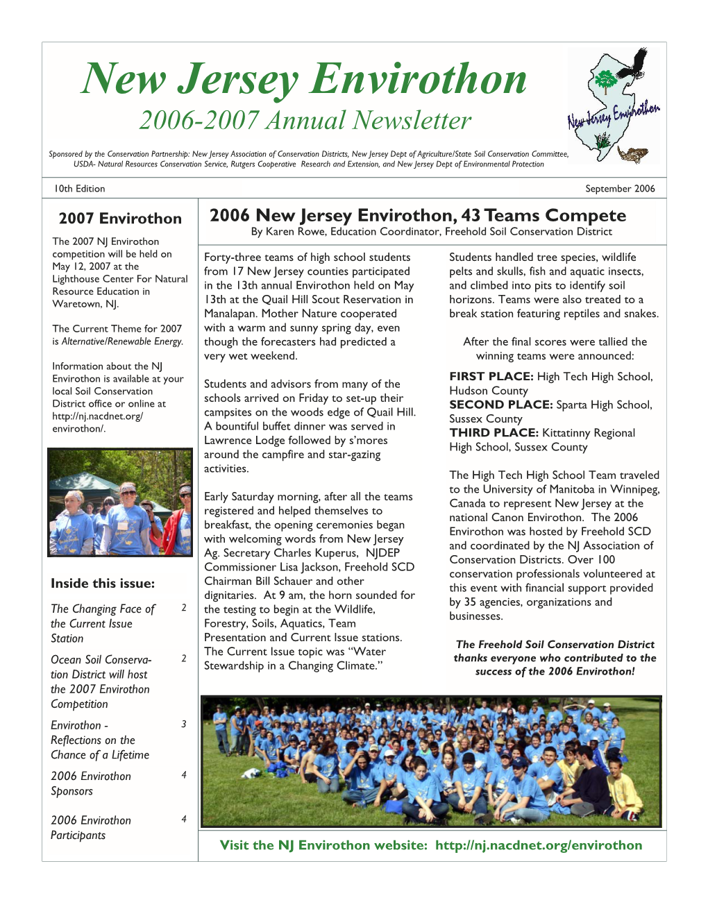 Envirothon 2006-2007 Newsletter