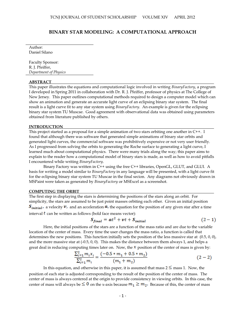 Binary Star Modeling: a Computational Approach