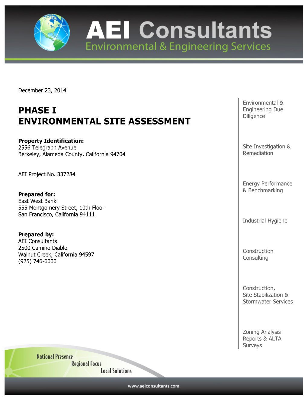 Phase I Environmental Site Assessment