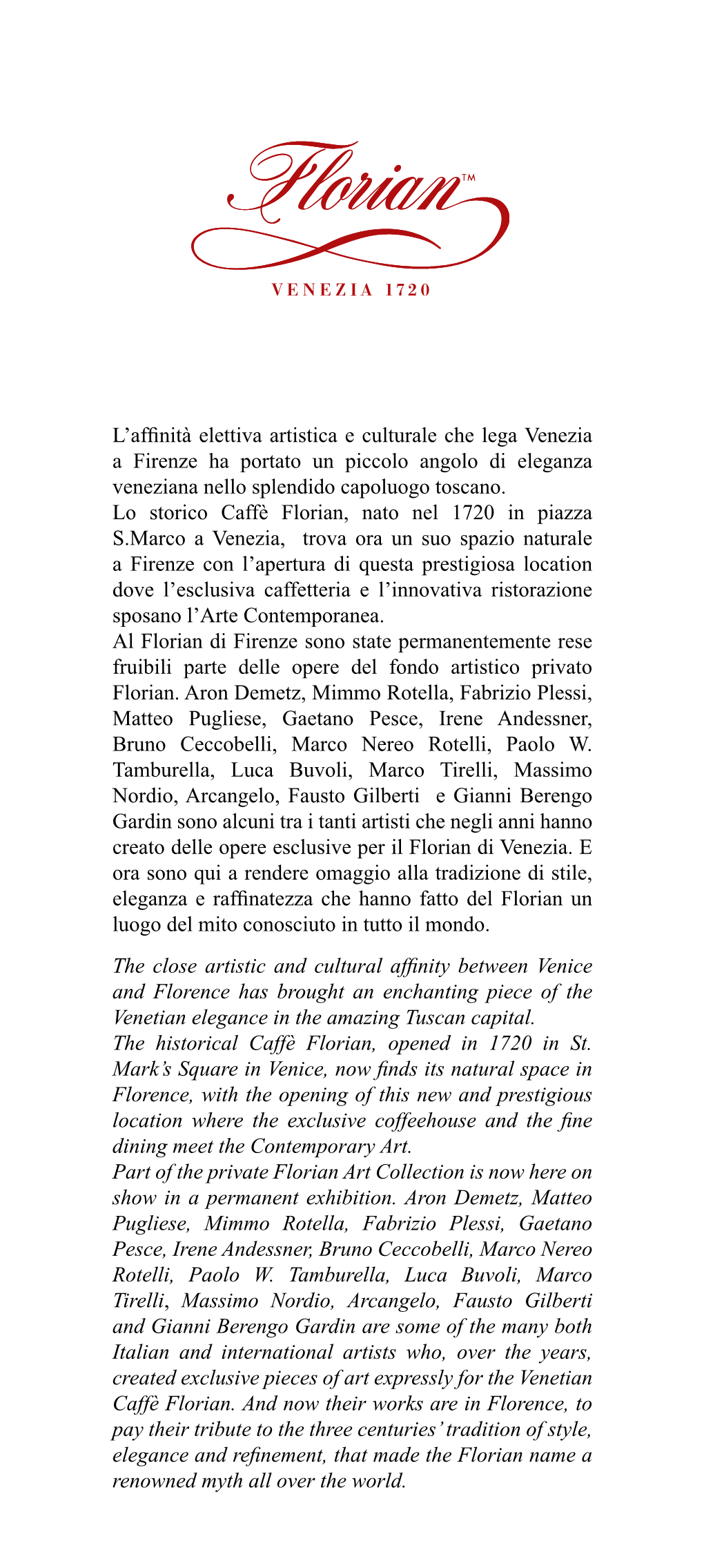 L'affinità Elettiva Artistica E Culturale Che Lega Venezia a Firenze Ha