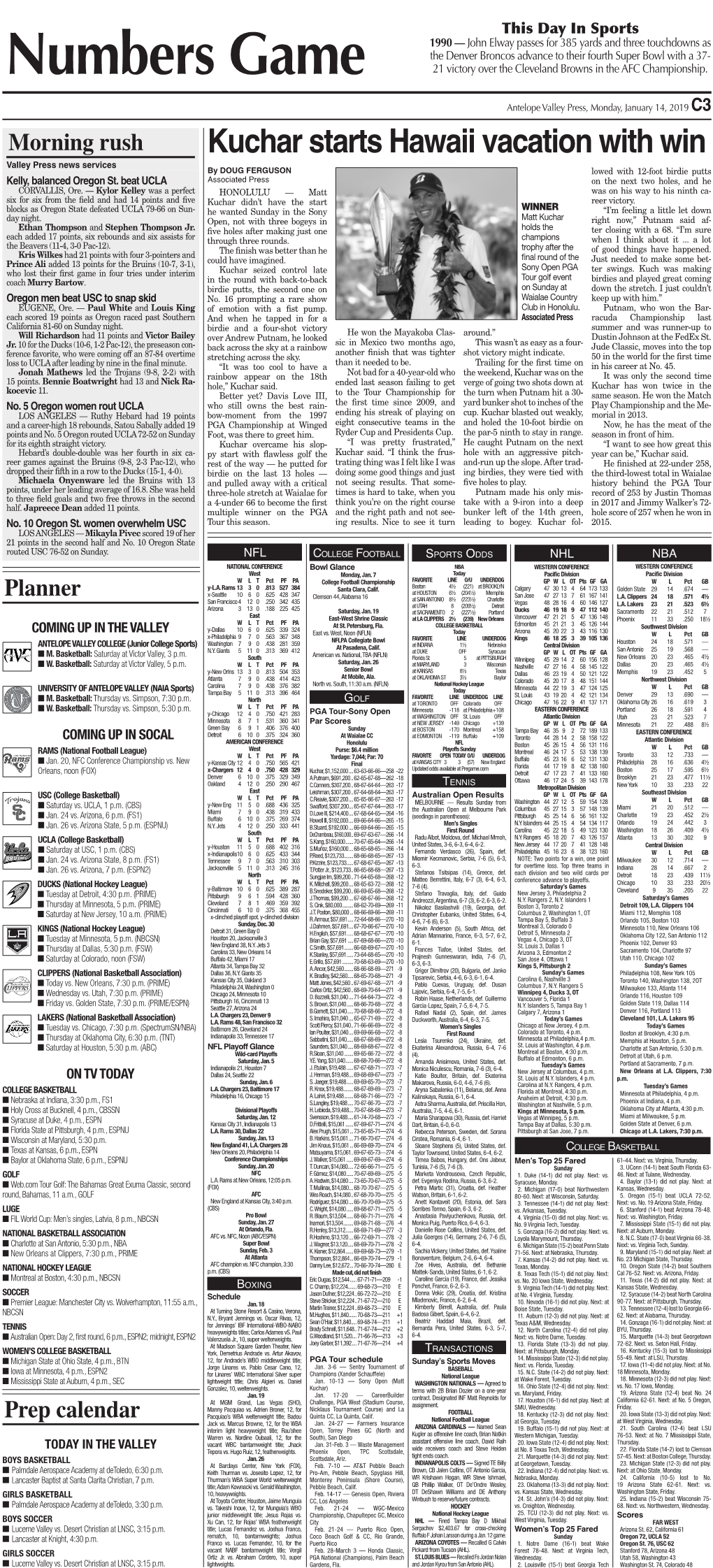 Numbers Game 21 Victory Over the Cleveland Browns in the AFC Championship