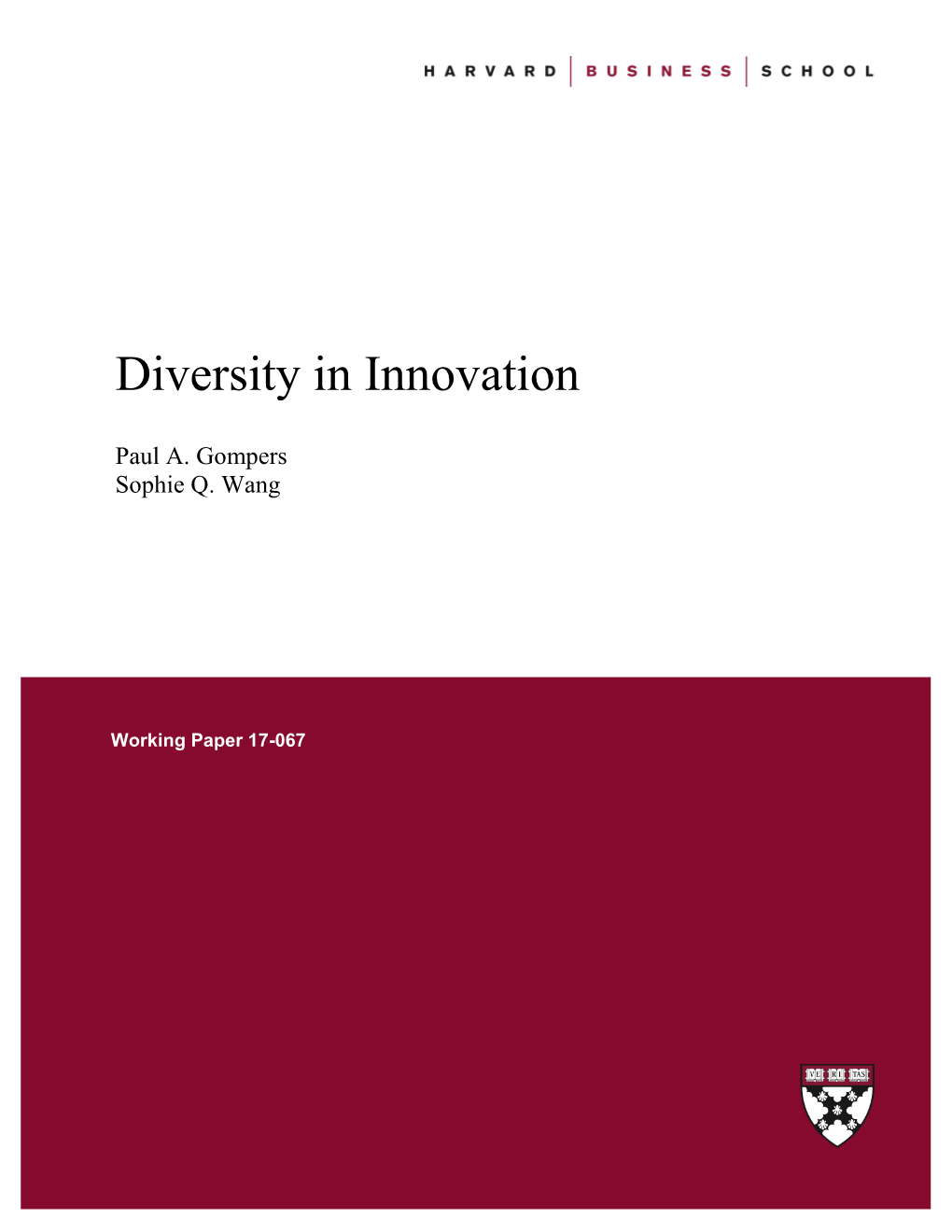 Diversity in Innovation