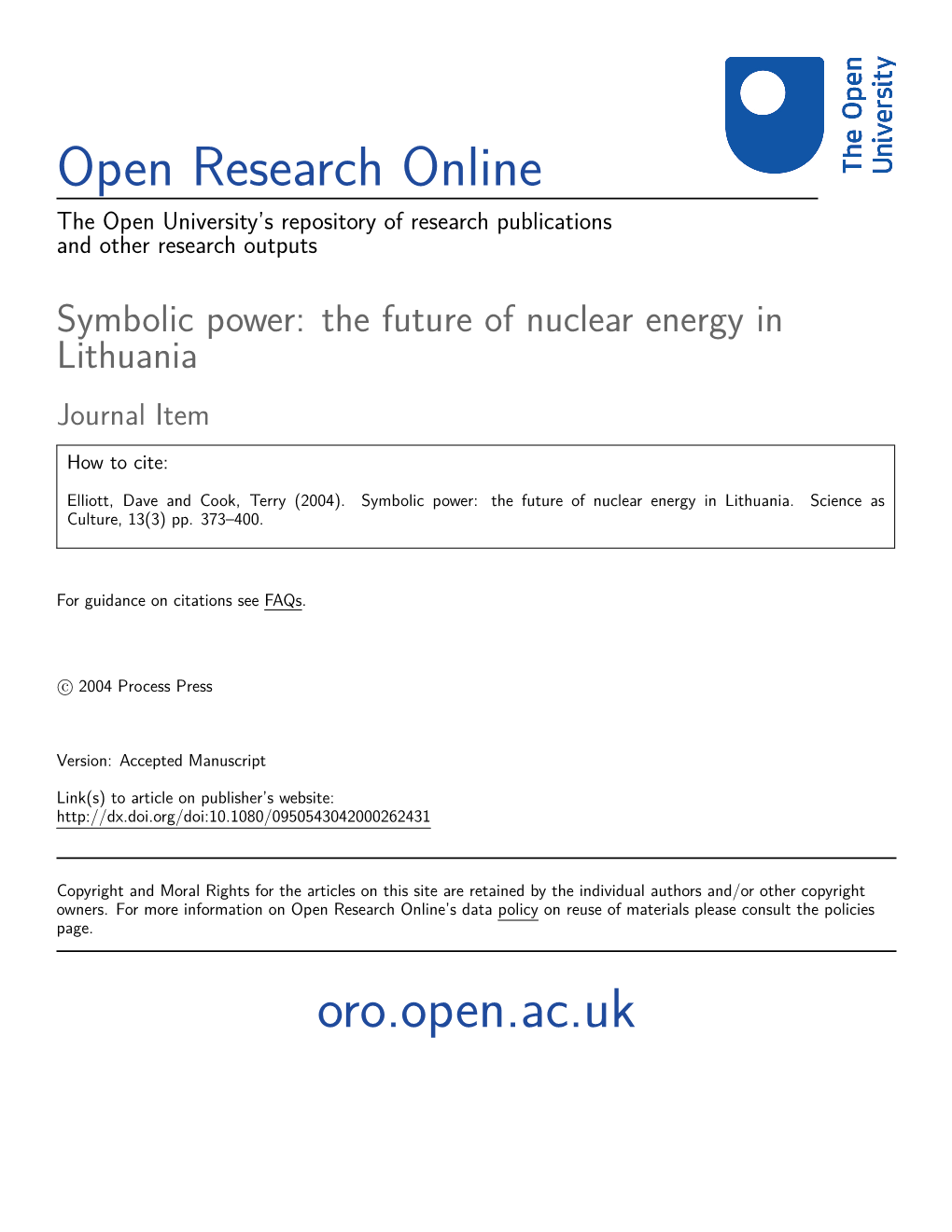 The Future of Nuclear Energy in Lithuania Journal Item